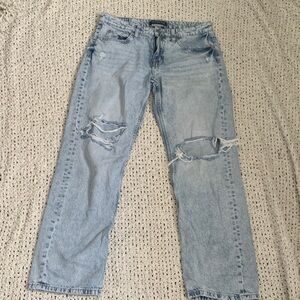 Aeropostale Light Blue Straight Leg Distressed Jeans